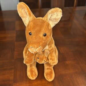 Kangaroo with Joey plush toy Rooby 13" stuffed animal Minkplush Mom Baby
